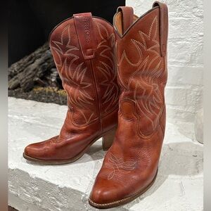 Women's Vintage Street Cars Brown Heeled Boots